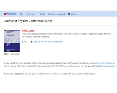 2025年IOP-JPCS会议列表目录！