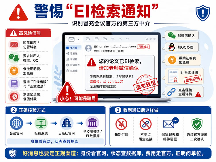 EI检索通知防诈提醒